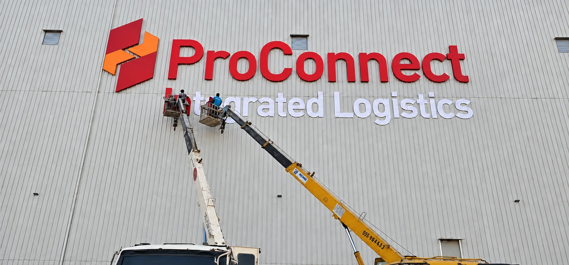 ProConnect exterior signage installation in daylight